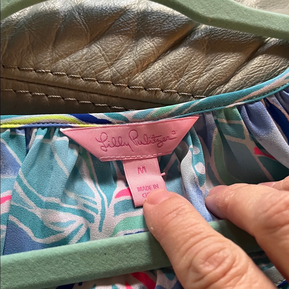 Floral Blue Women's Top Lilly Pulitzer - Picture 9 of 11